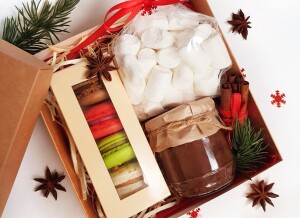 подарочный набор с какао и маршмеллоу, доставка по Киеву, доставка по Украине